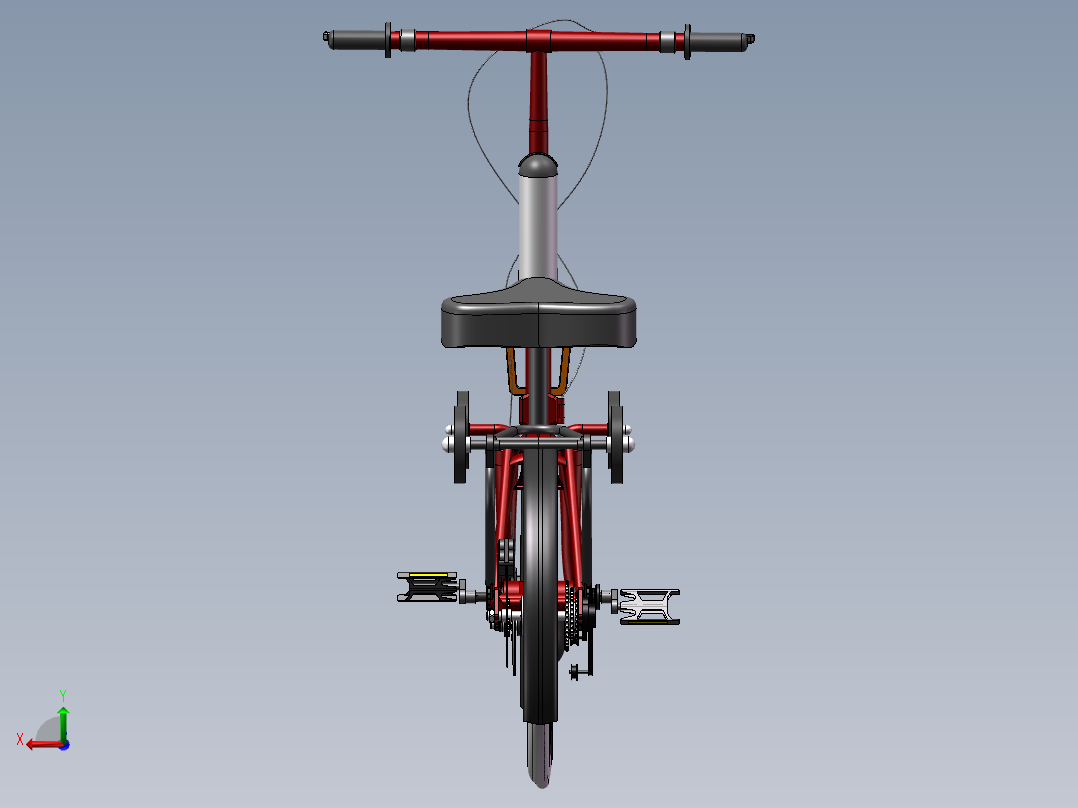 折叠自行车sw三维图==1443050==100后视图