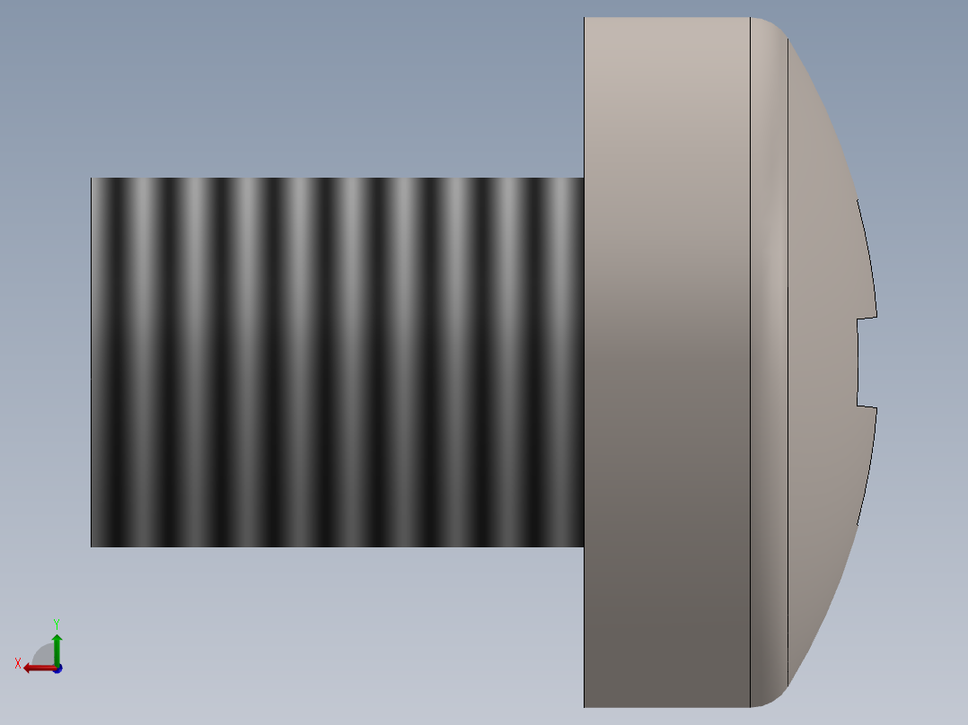 螺丝 M3 十字盘头-M3 x 4 Screw head.SLDPRT后视图
