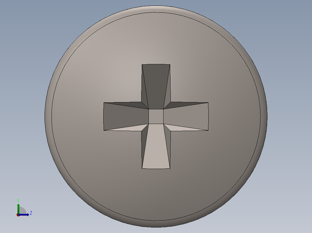 螺丝 M3 十字盘头-M3 x 4 Screw head.SLDPRT左视图