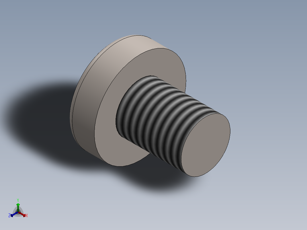 螺丝 M3 十字盘头-M3 x 4 Screw head.SLDPRT正等轴测图