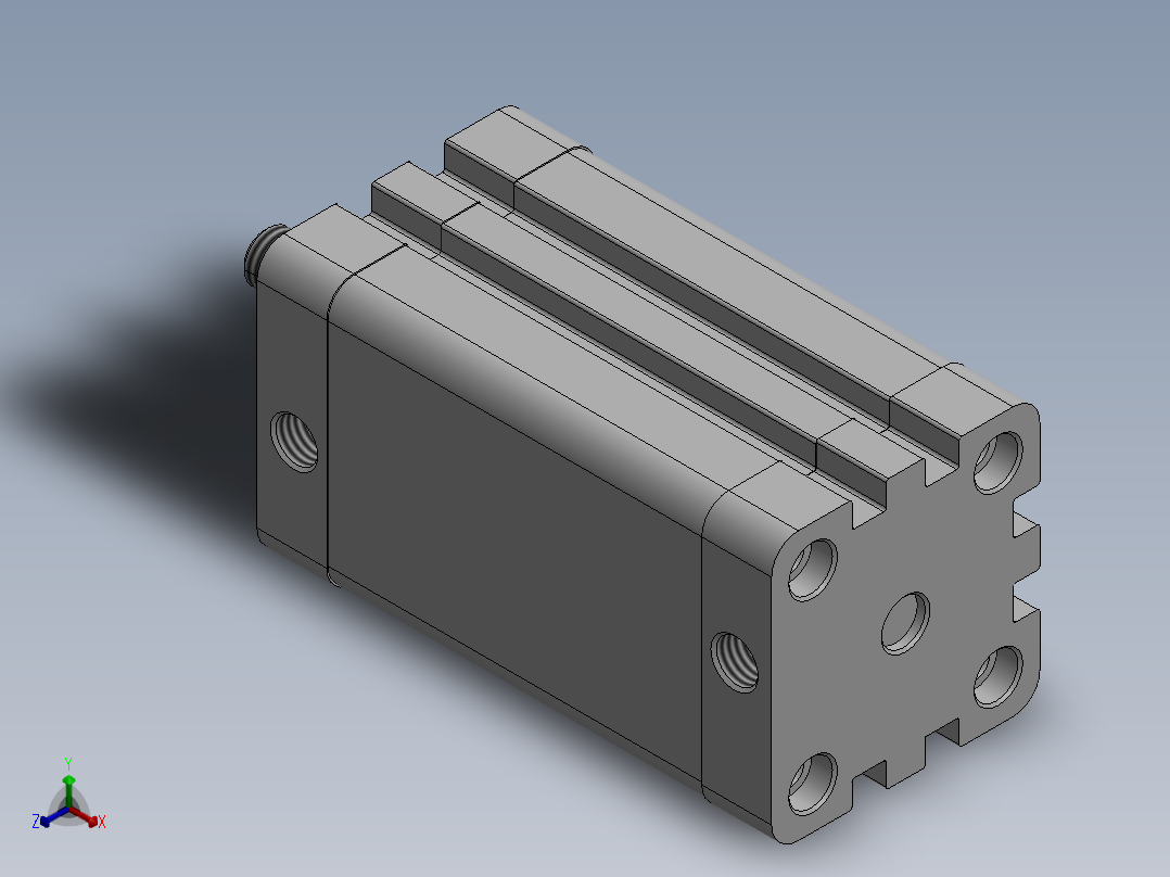 气缸ACE40X60SB正等轴测图