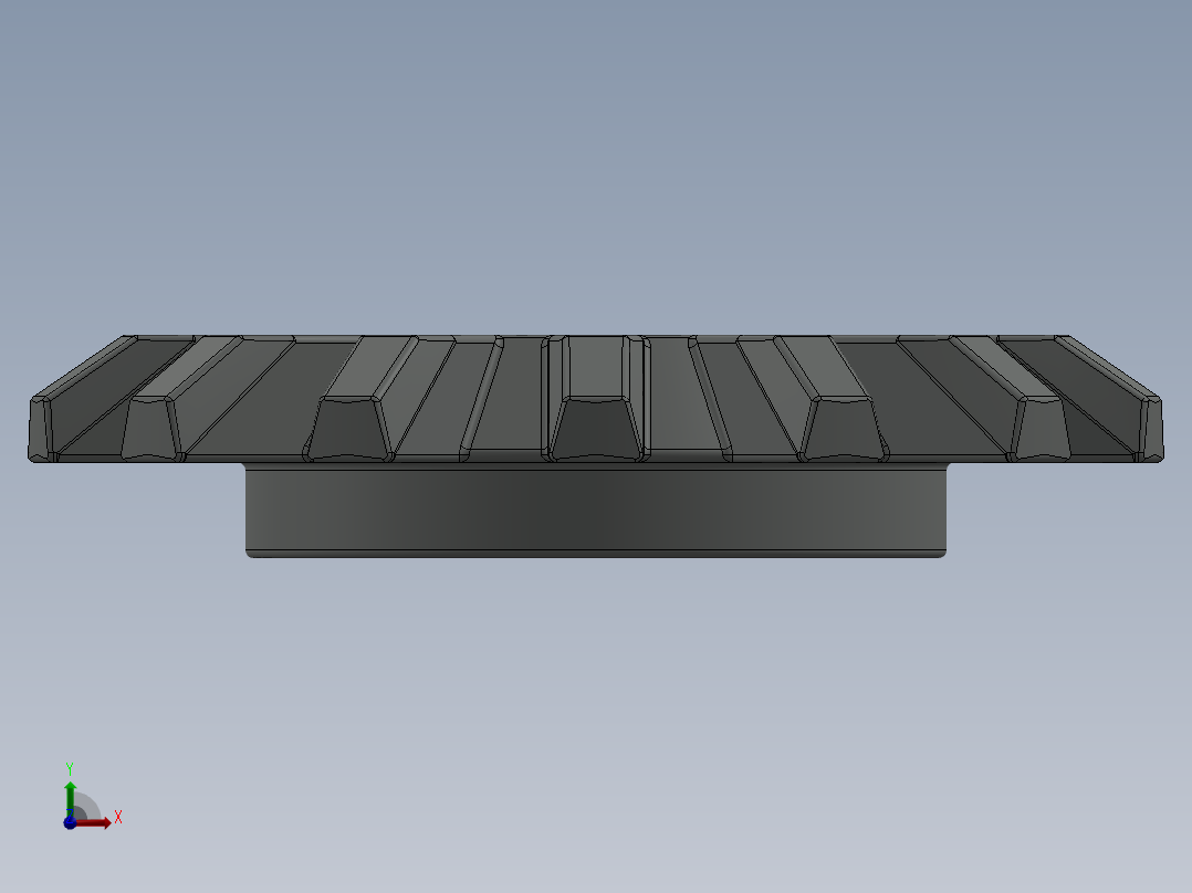 4143 OldGray Technic Gear 14 Tooth Bevel.SLDPRT前视图