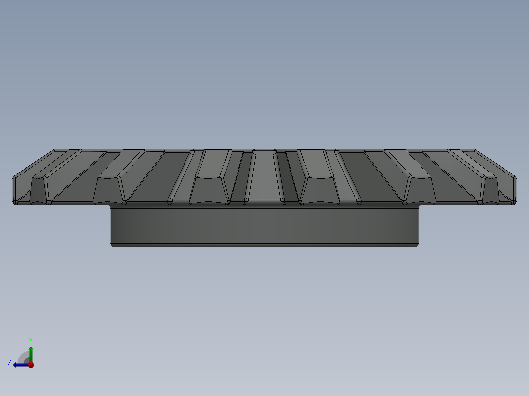 4143 OldGray Technic Gear 14 Tooth Bevel.SLDPRT右视图