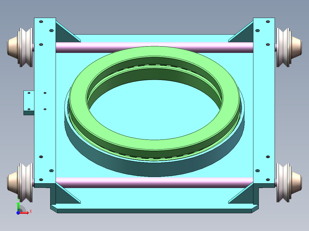360°旋转超低行走小车前视图