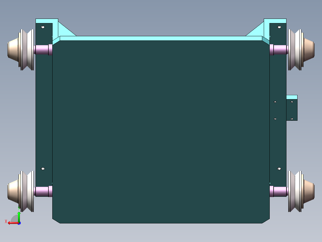 360°旋转超低行走小车后视图