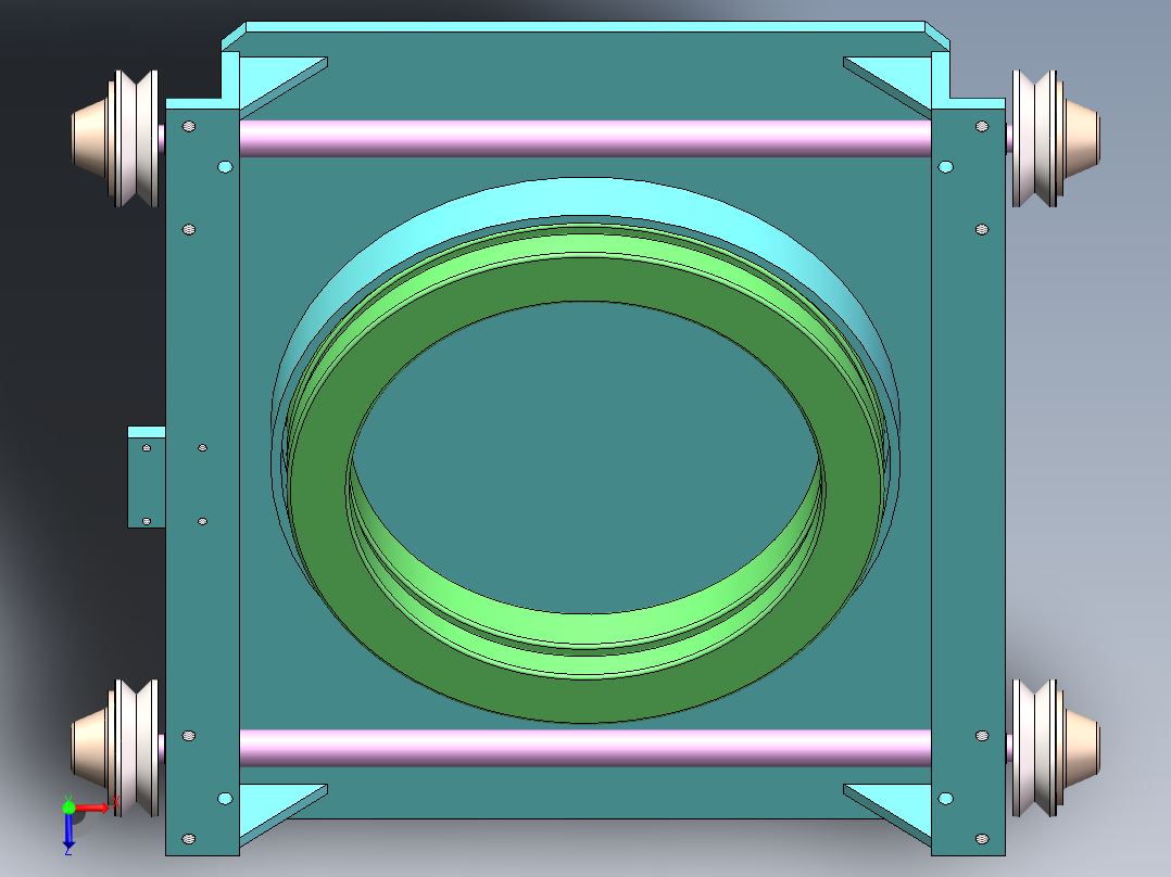 360°旋转超低行走小车俯视图