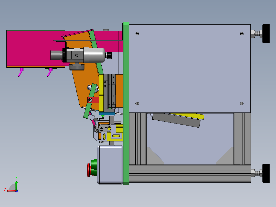 小长轴半自动压入设备sw20可编辑后视图