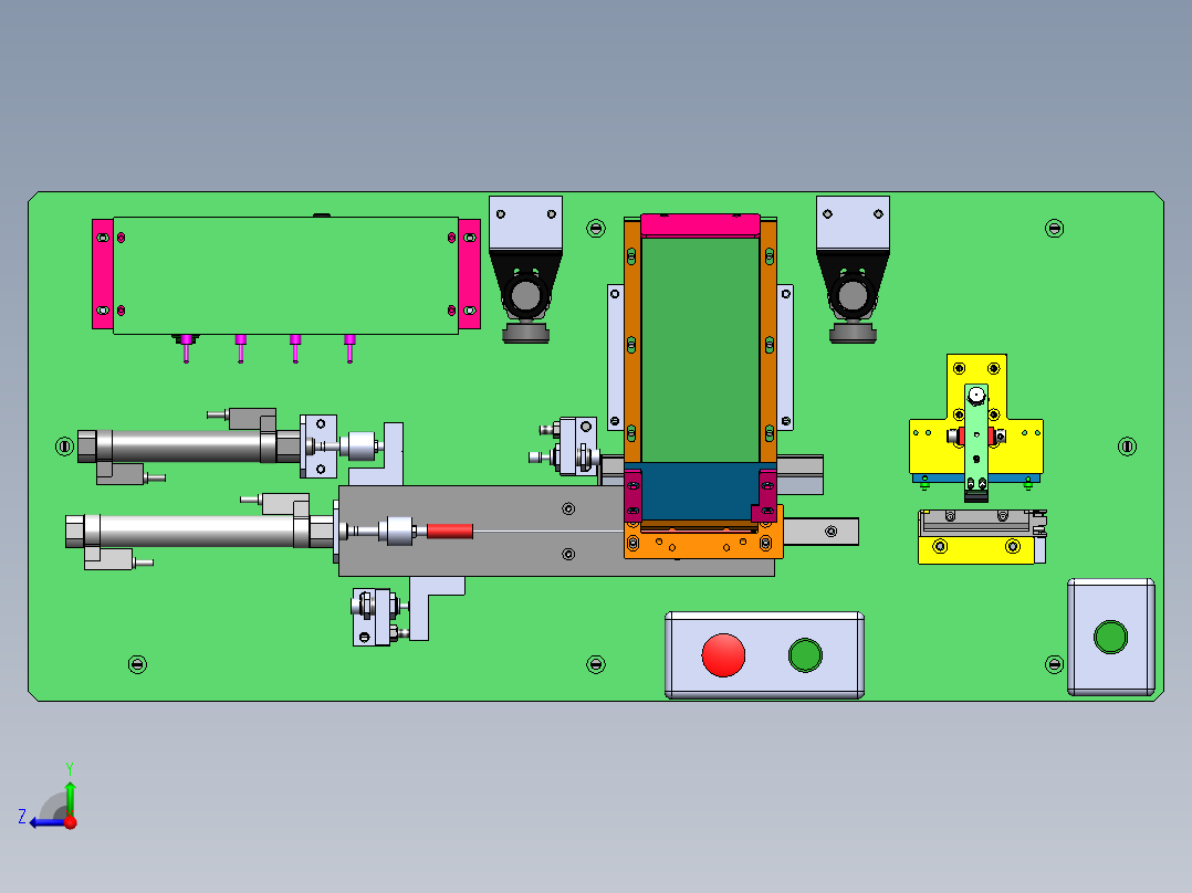 小长轴半自动压入设备sw20可编辑右视图
