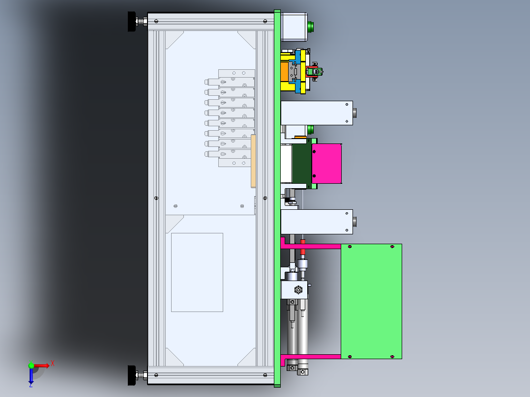 小长轴半自动压入设备sw20可编辑俯视图