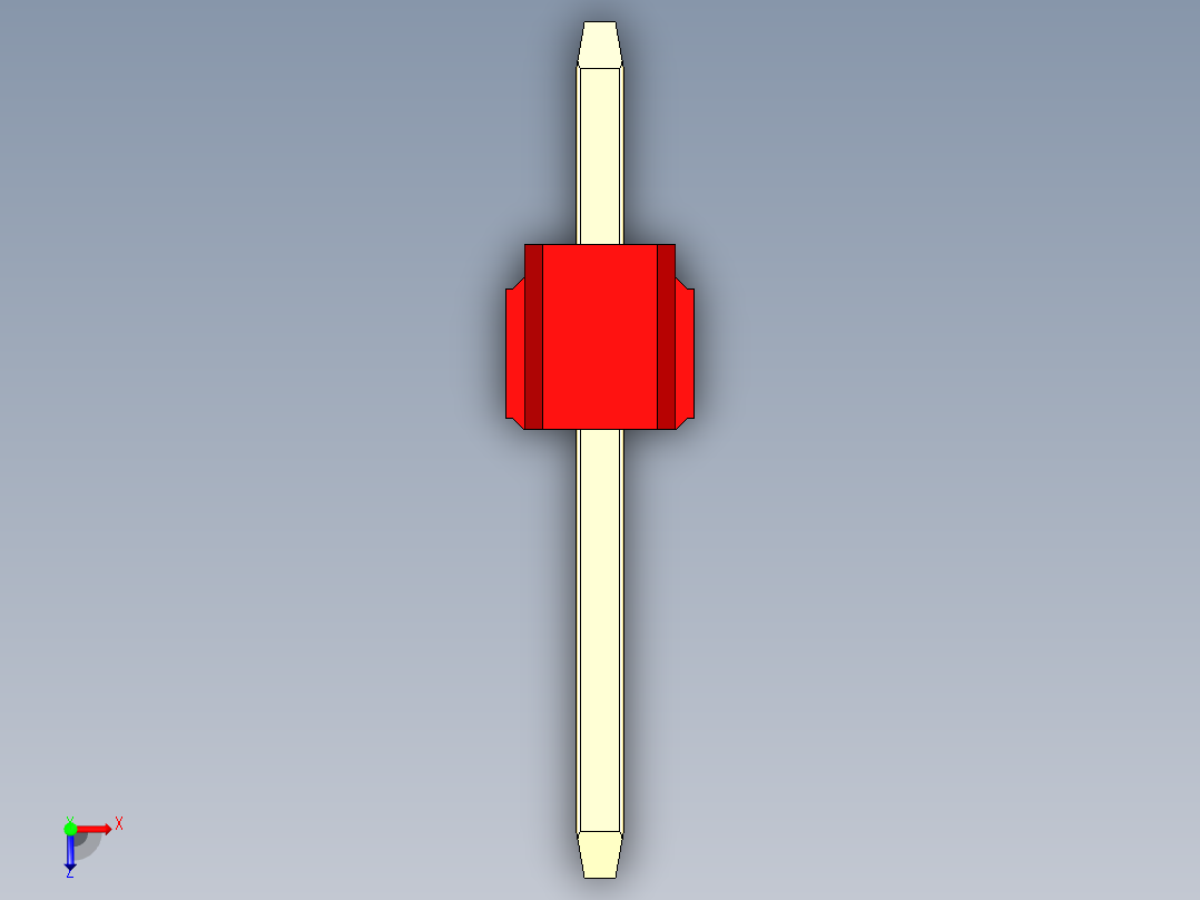 彩色公头100mil（2.54mm）系列-DS1021_red_1x01p_100mil_Type1_rev1.0俯视图