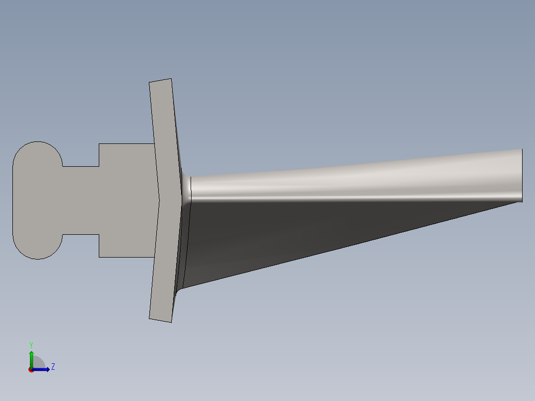涡轮 叶片 涡扇 (4)左视图