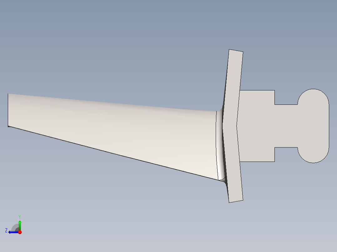 涡轮 叶片 涡扇 (4)右视图