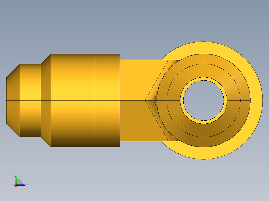扩口式工业通用硬管接头Male Run Tee 151F-4-4左视图