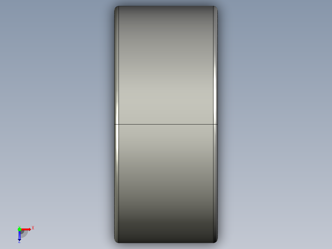 SKF带有一个密封的双列角接触球轴承3D模型俯视图