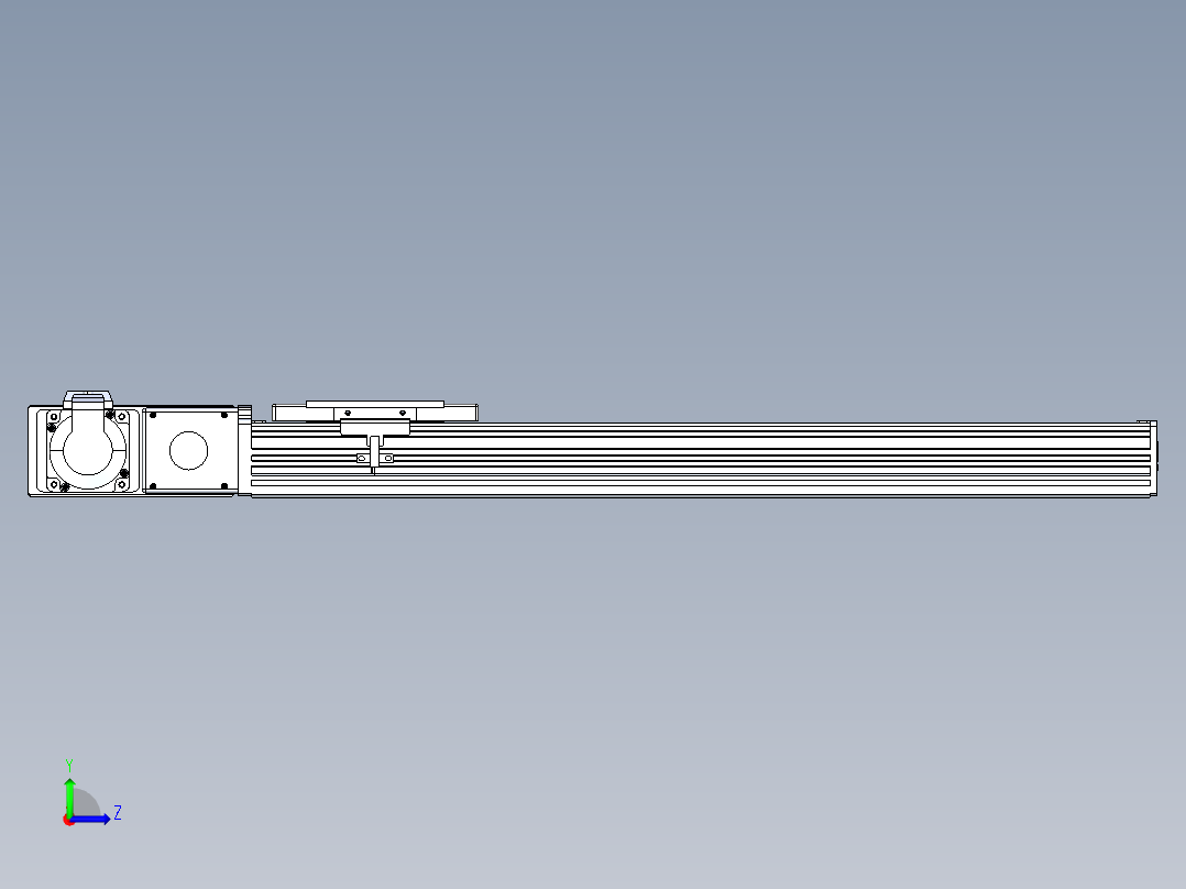 同步带全封闭直线模组TPA-HCB-110D-90-L450-ML-C-P40-N3左视图