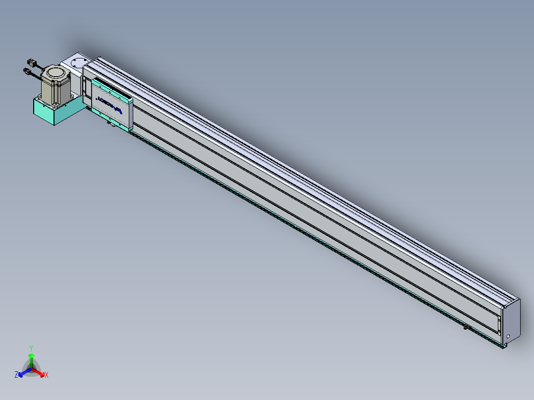 威洛博VBC同步带传动一无尘环境VBC14-L45-S1500-BLU-ZP75-C3正等轴测图