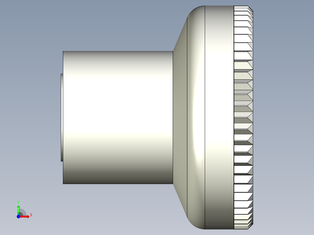 人體工學型把手(母牙)EKK-3D多系列多零件图纸模型前视图