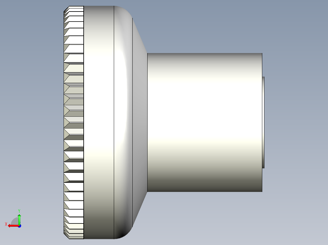 人體工學型把手(母牙)EKK-3D多系列多零件图纸模型后视图