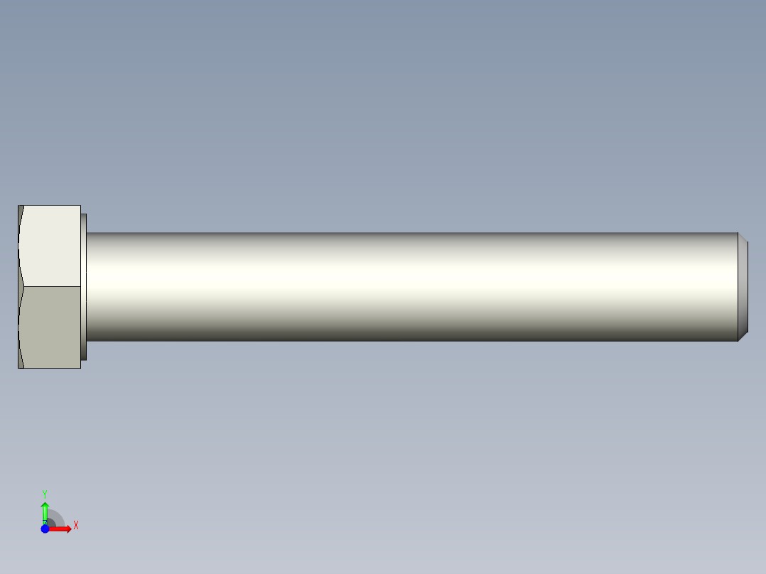 螺钉-DIN_931-M14x2x85_21.stp前视图