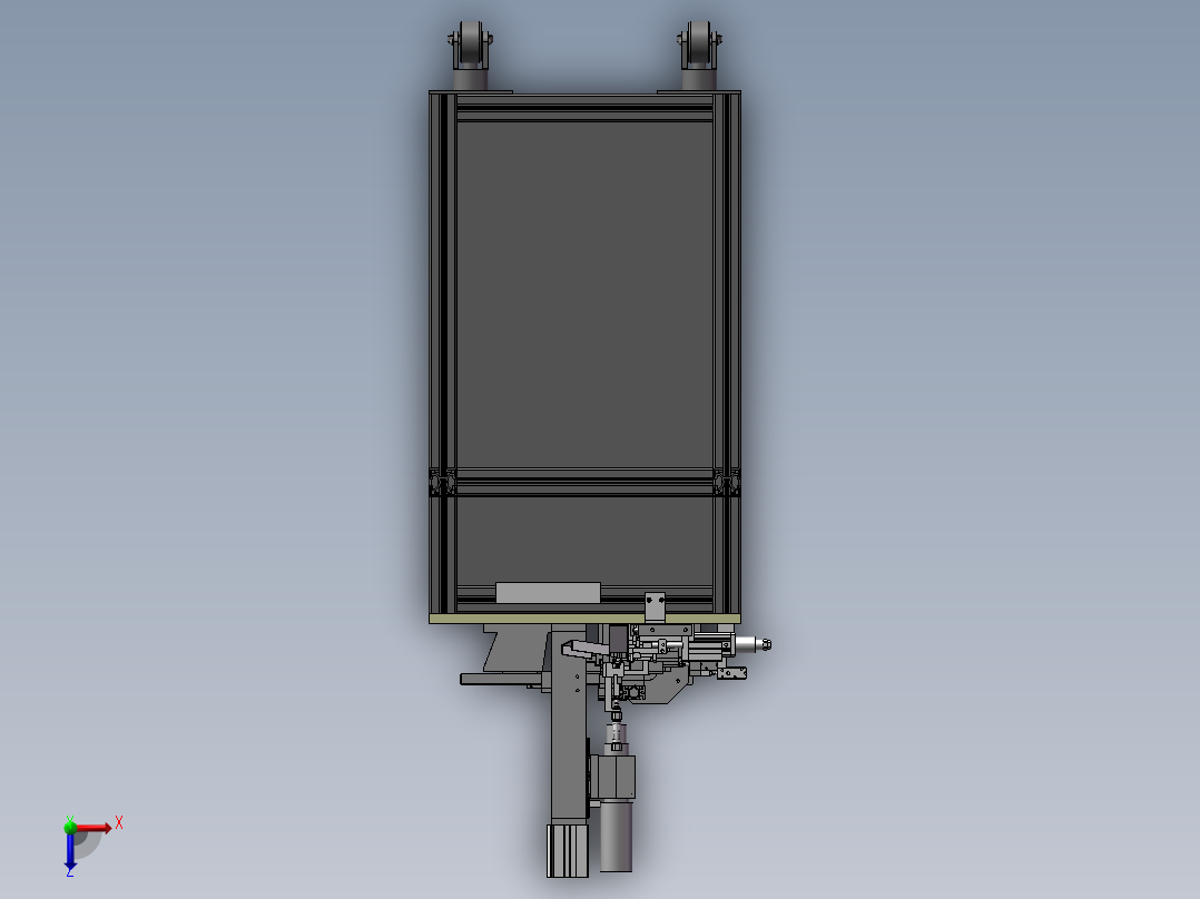 连接器自动组装螺丝机俯视图