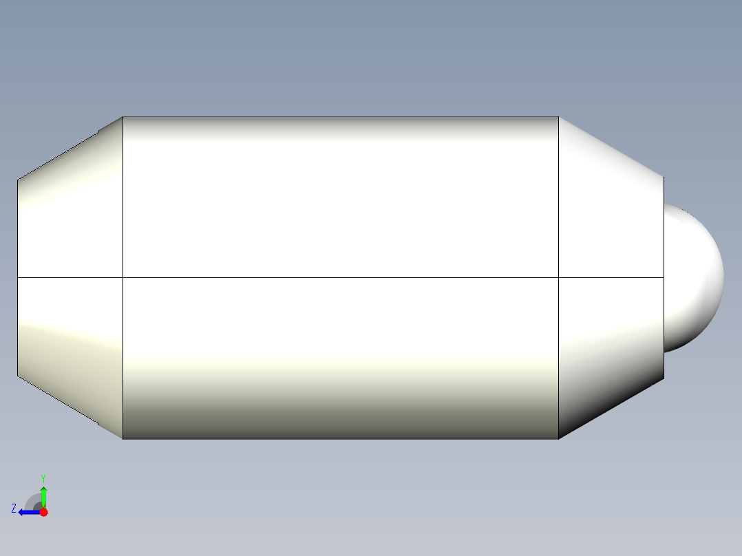 定位柱(重荷重)(一字型)2205-3D多系列多零件图纸模型右视图