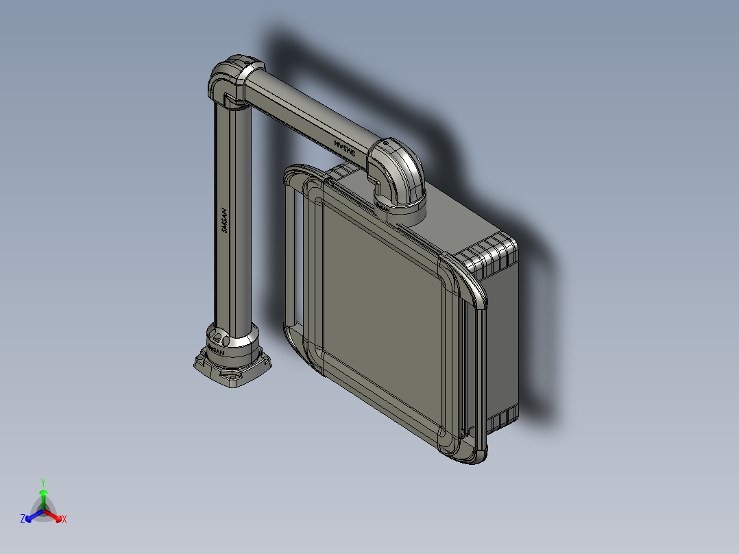 向下旋转底座+转角+90度箱体连接器+控制箱