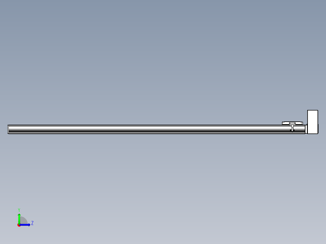 同步带全封闭直线模组TPA-HCB-105D-90-L1650-LU-Y-P20-N3左视图