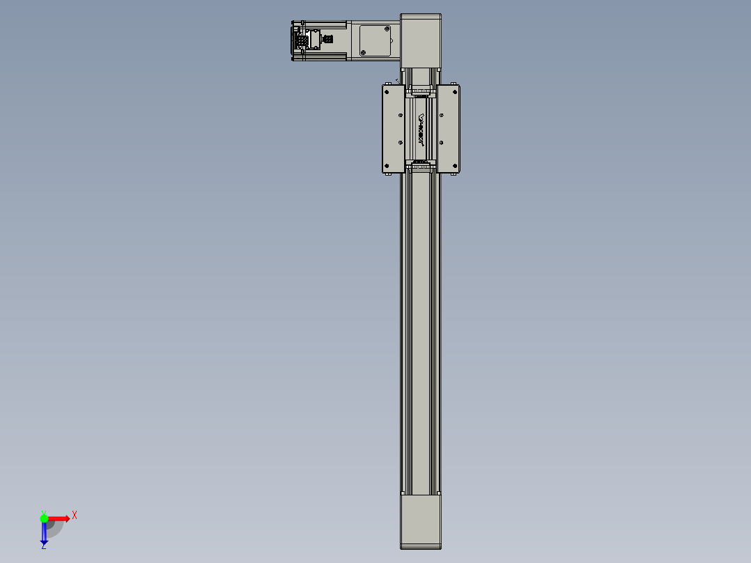 威洛博直线电机模组EB6-L140-S450-L-P40-MS3俯视图