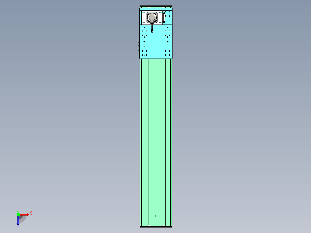 东锦齿条传动DH270G-L167-S1400-BU-减速机+750W俯视图