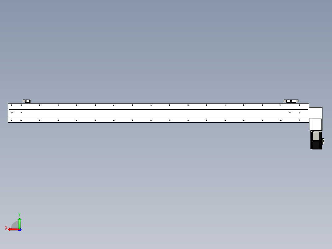 同步带滑台-半封闭B10-L90-S1400-L-P40-D3后视图