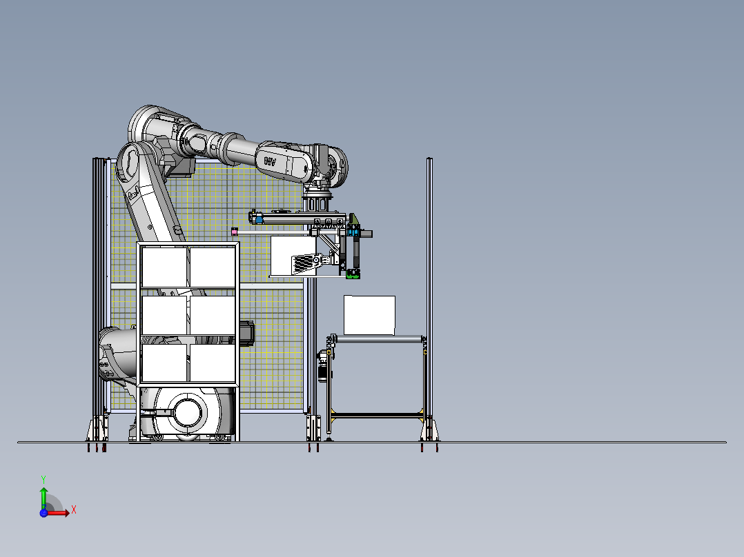 酒瓶码垛转运sw18前视图
