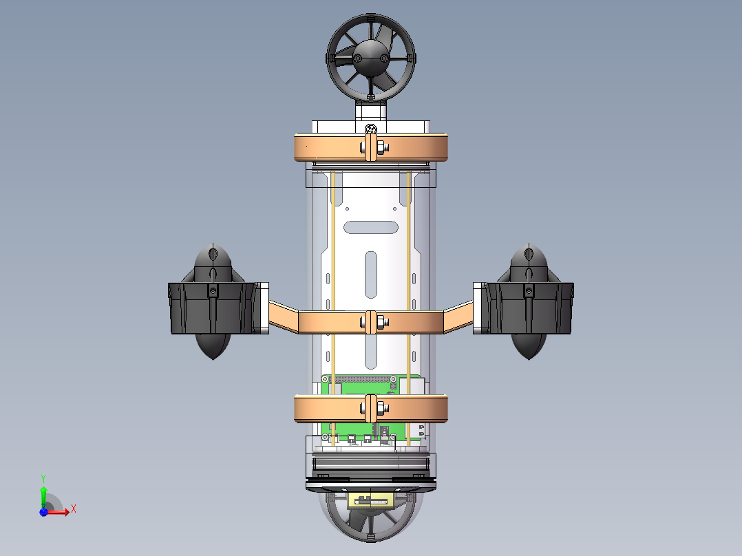水下机器人sw21可编辑前视图