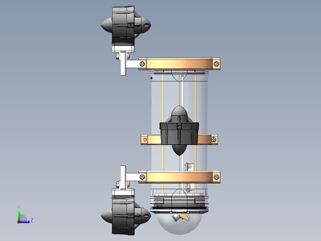 水下机器人sw21可编辑左视图