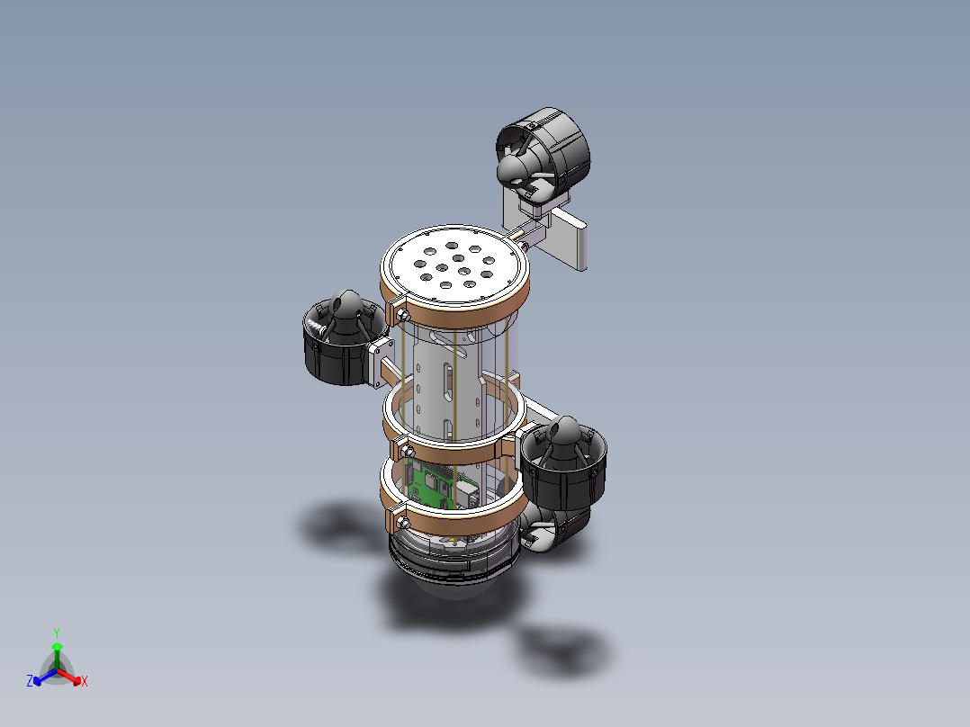 水下机器人sw21可编辑正等轴测图