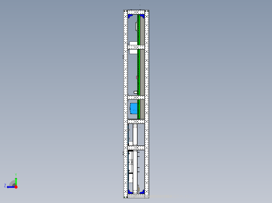 通讯汇流配电一体柜-储能配电设备右视图