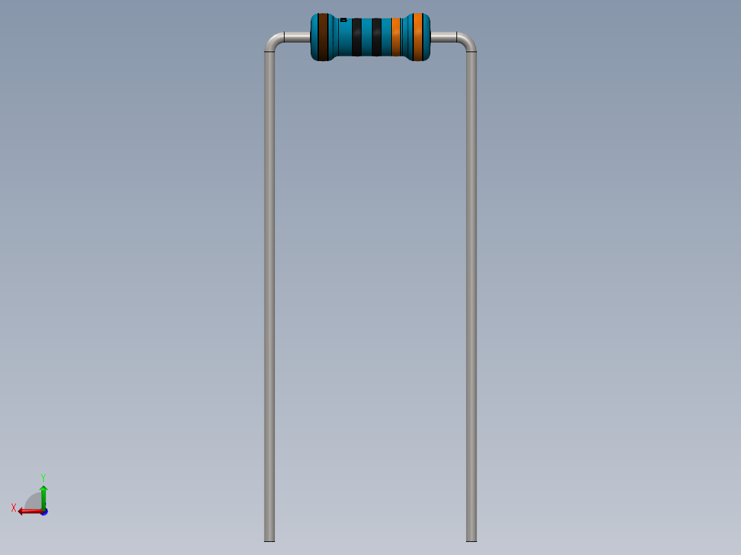 电容器 二极管 电阻器-Resistor 330 Ohm Blue后视图
