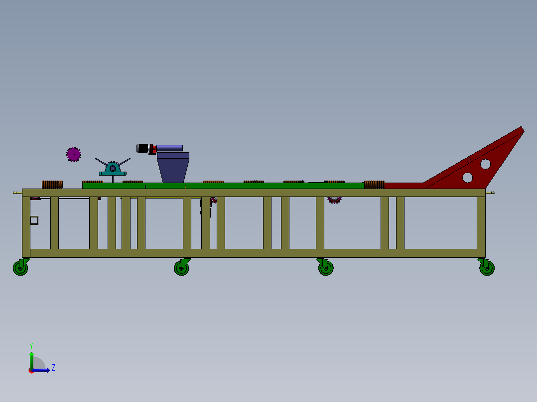 无托盒饼干包装机的设计含SW三维图+二维+说明书左视图