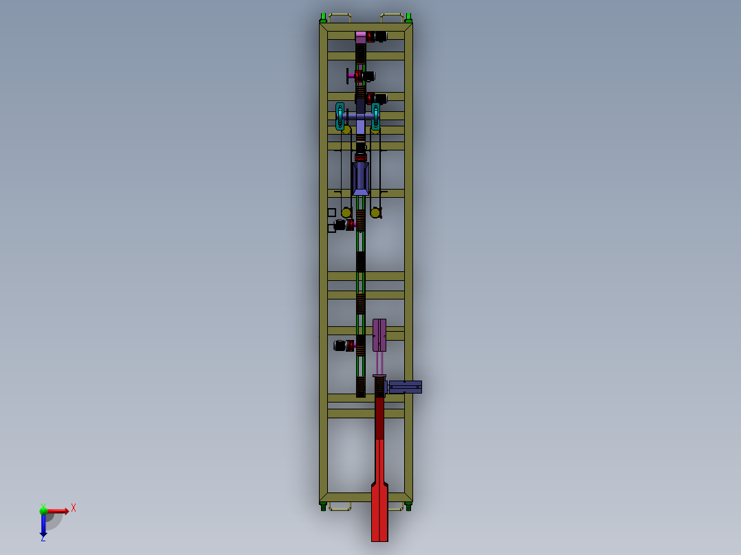 无托盒饼干包装机的设计含SW三维图+二维+说明书俯视图