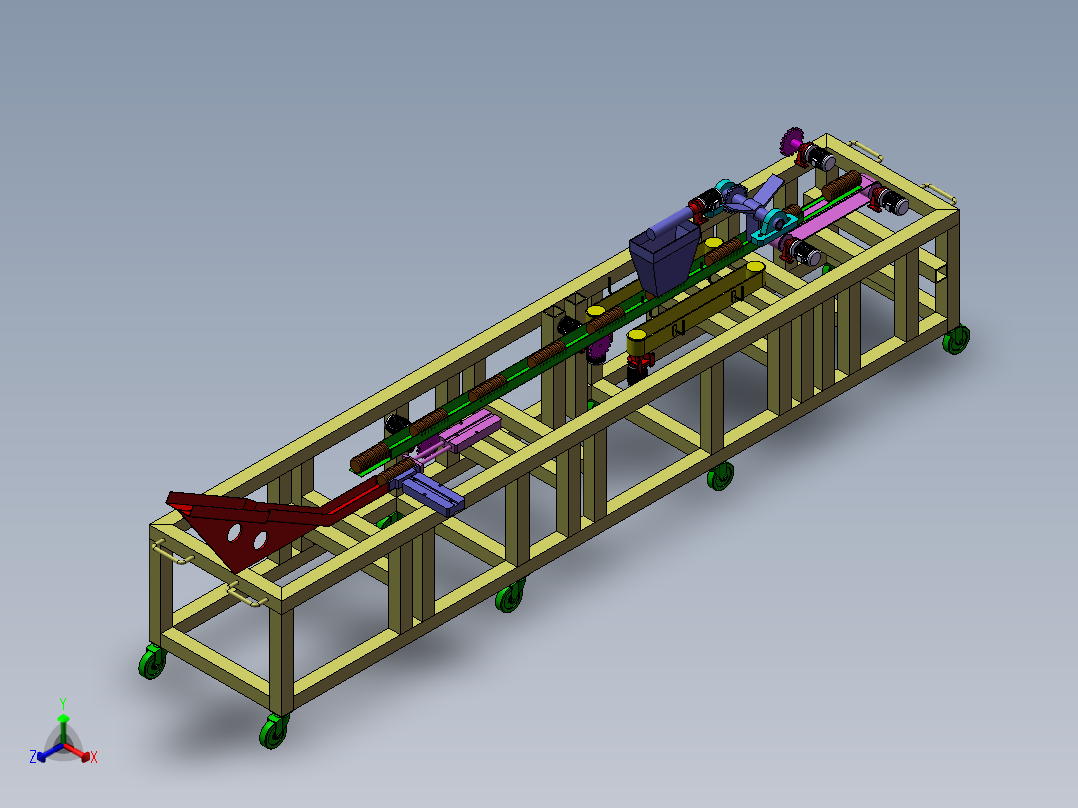 无托盒饼干包装机的设计含SW三维图+二维+说明书正等轴测图