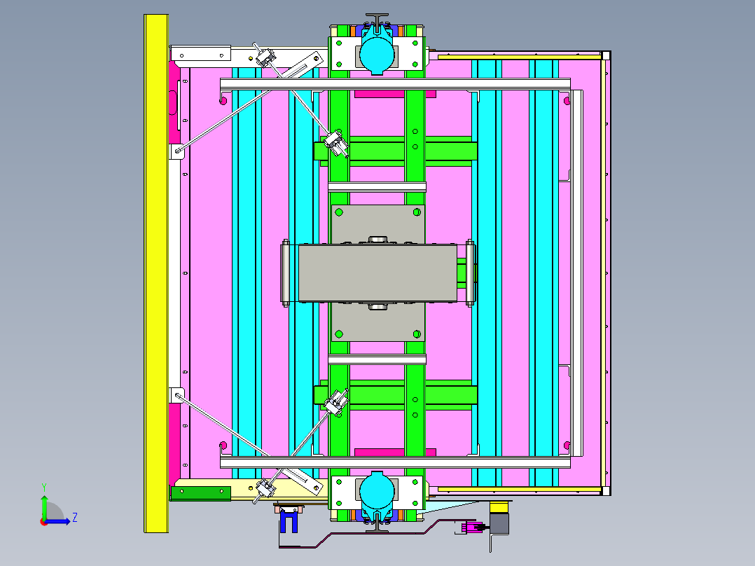 电梯轿厢结构3D图纸左视图