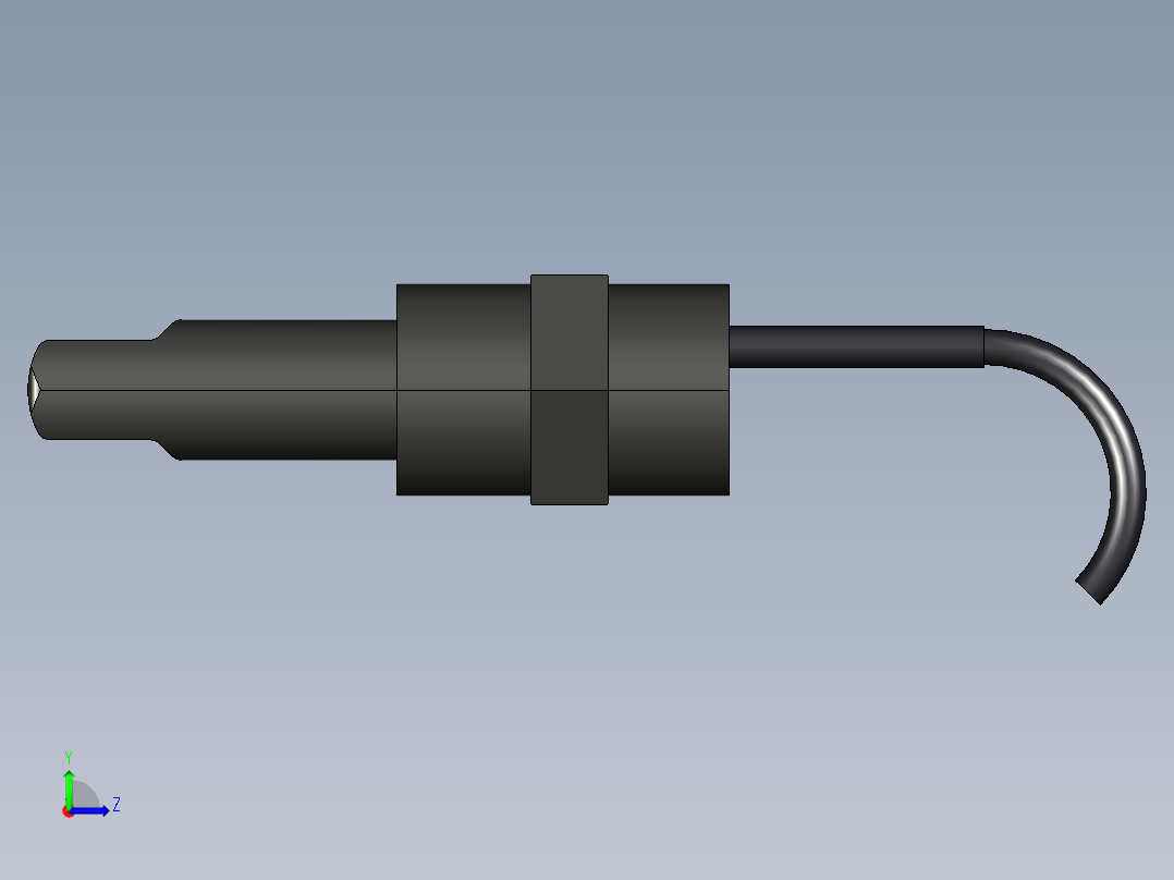 超声波设备CH-PPS-NPT-1in-CABLE-3m左视图