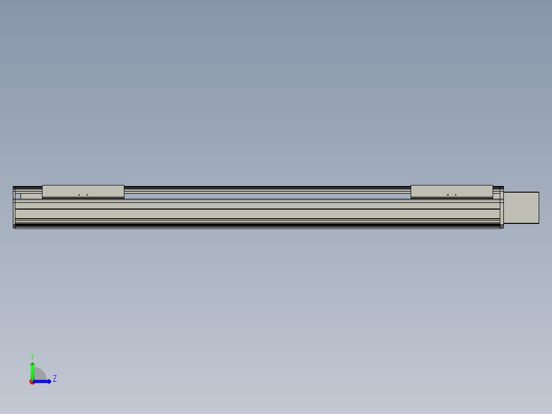 直线模组LHB21-L40-S1000-L(B)设计图纸左视图