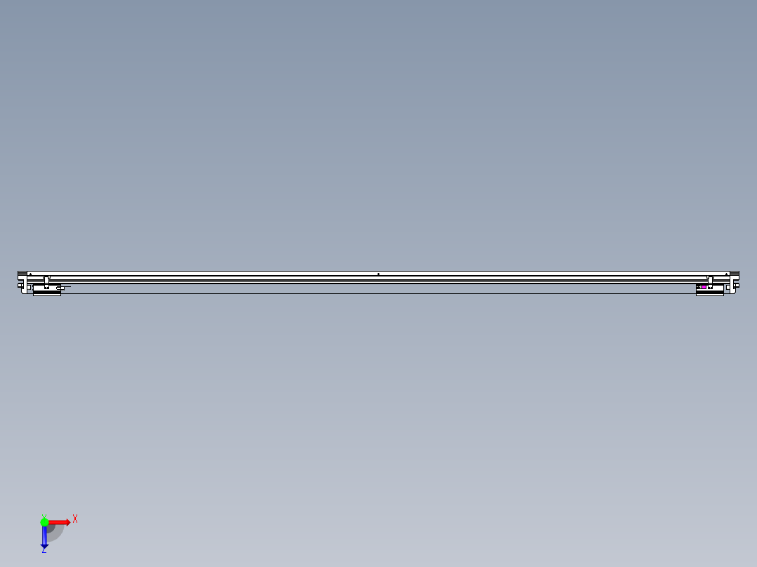 威洛博VL系列直线电机模组-2VL22H1-S2500俯视图