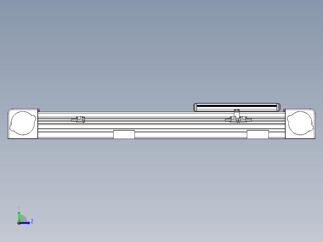 同步带滑台-欧规B8-L176-S450-L-ZP40-D3-N5左视图