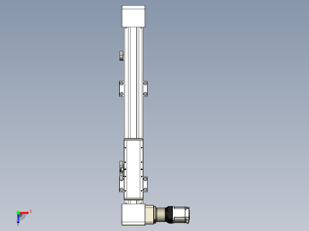 同步带滑台-欧规B8-L176-S450-L-ZP40-D3-N5俯视图