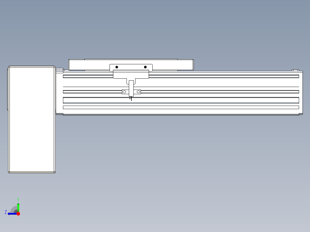 同步带全封闭直线模组TPA-HCB-120D-90-L100-RP-Y-P40-N3右视图