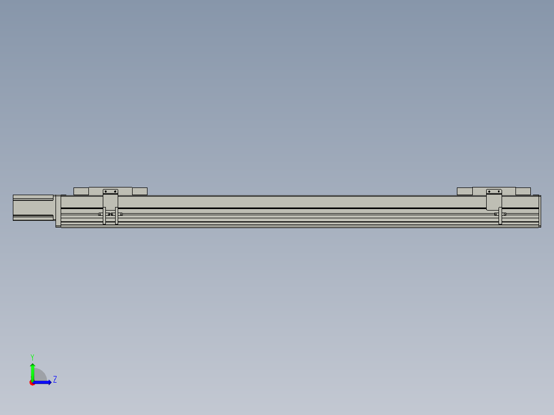 直线模组WG-LHC12-S850-M设计图纸左视图