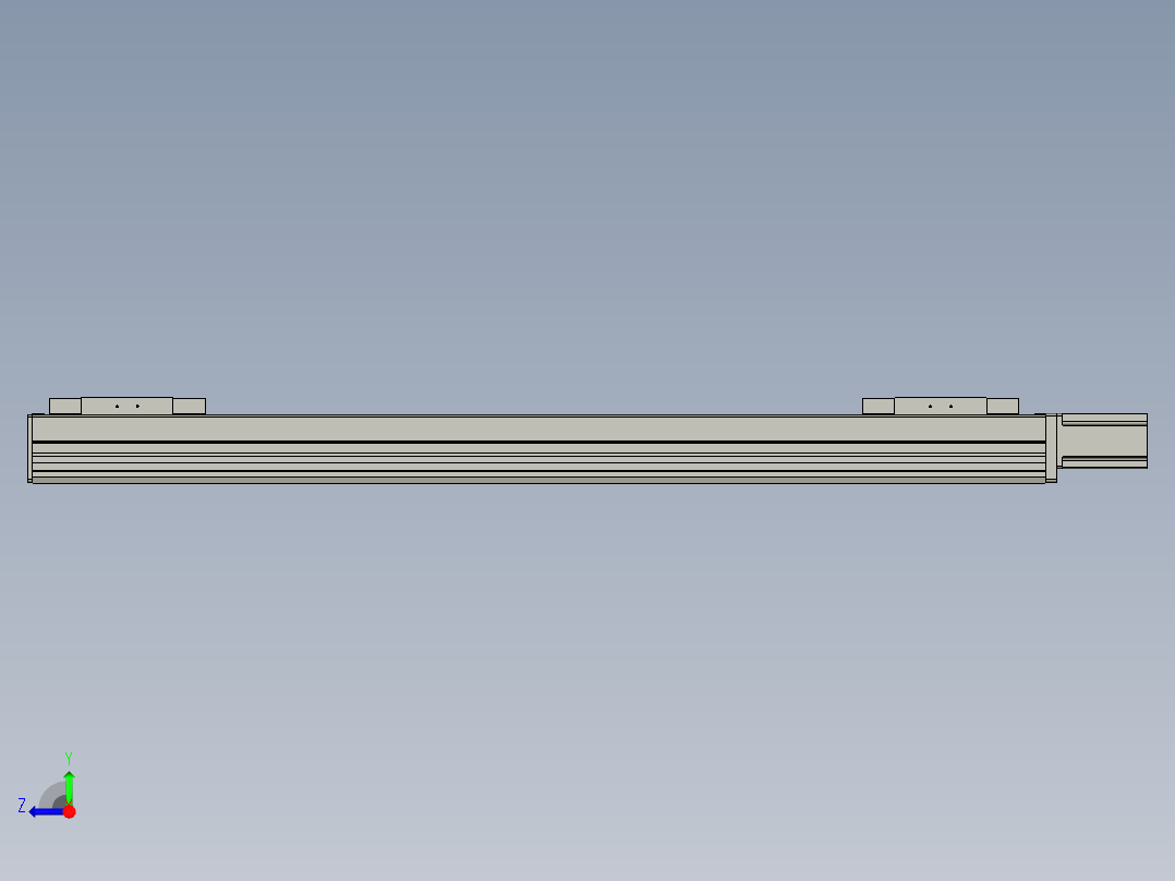 直线模组WG-LHC12-S850-M设计图纸右视图