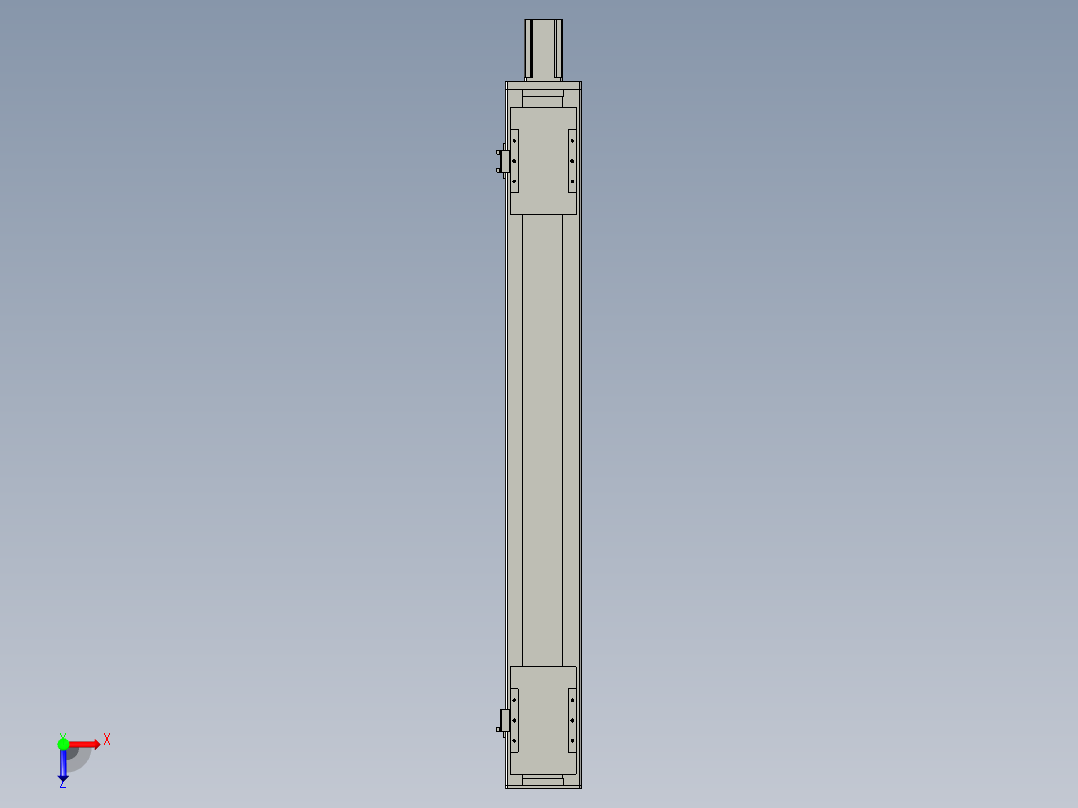 直线模组WG-LHC12-S850-M设计图纸俯视图