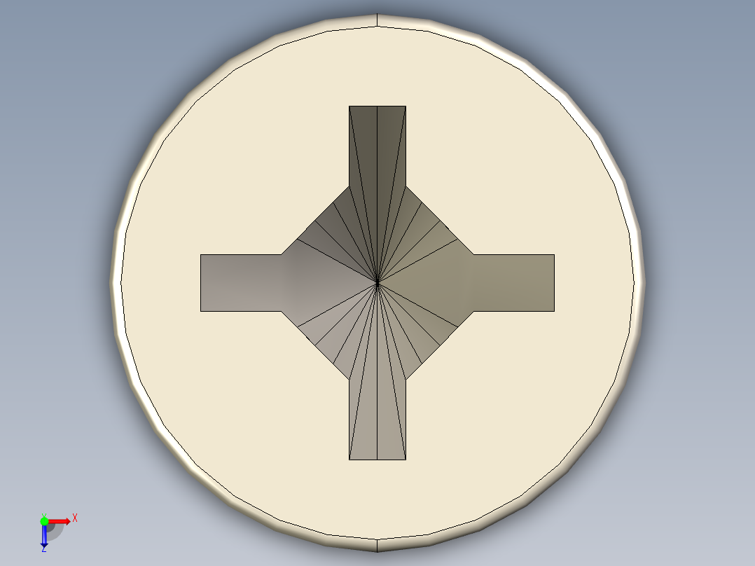 #8 木螺丝俯视图